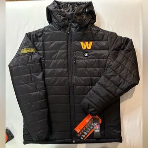 Washington Commanders NFL ActionHeat Men’s black Heated puffer Jacket Size XL